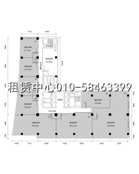 温特莱中心AB座平面图